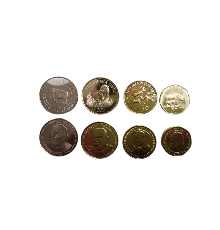 Set de Tanzania 4 monedas 50,100,200,500 Shillings 1994-2015
